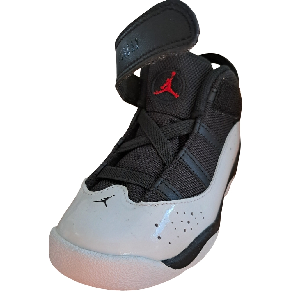 Jordan 6 Rings (TD) New With Box Shoes Sneakers Size 9C Black Red White - Picture 6 of 11